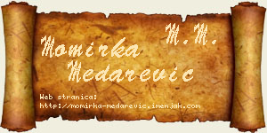 Momirka Medarević vizit kartica